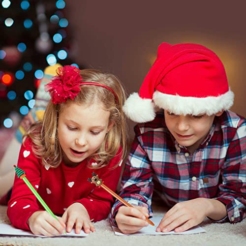 Christmas Gel Ink Pen Novelty Rollerball Pens Black Gel Ink for School Boys and Girls Office Supplies, 8 Style - Christmas Tree, Snowman, Reindeer, Santa Claus (64Pieces)