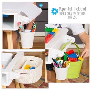 Elk and Friends Kids/Toddler Multi Activity Table with 2 Chairs | Building Blocks Desk/Table with Storage | Craft Play Table Plus Paper Roll | Sensory Table