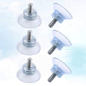 DOITOOL Suction Cup Hooks Mini Suction Cups 6pcs Suction Cup PVC Suction Cup Sucker Pads Furniture Suction Cup with Screws for Home Table (6x13) Window Suction Cups Shower Suction Hooks