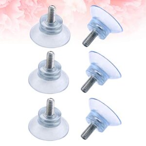 DOITOOL Suction Cup Hooks Mini Suction Cups 6pcs Suction Cup PVC Suction Cup Sucker Pads Furniture Suction Cup with Screws for Home Table (6x13) Window Suction Cups Shower Suction Hooks