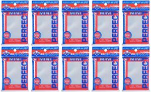 kmc perfect size card sleeves mini [10 packs]