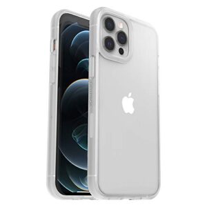 otterbox iphone 12 pro max prefix series case - clear, ultra-thin, pocket-friendly, raised edges protect camera & screen, wireless charging compatible