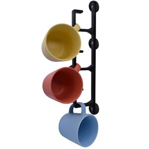 yyst magnetic vertical narrow corner coffee mug rack hanger cup holder hooks for coffee mugs, tea cups on the refrigerator , etc (1)