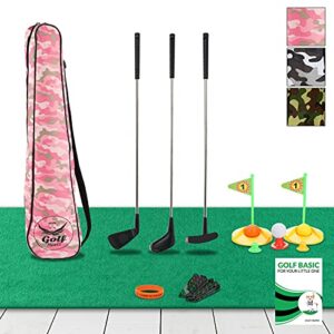 (lab tested) - premium kids golf clubs 3-5 - kids golf set - toy golf set - toddler golf set - golf toys for kids - mini golf set - baby toddler golf clubs - plastic play golf clubs - age 2 3 4 5 6
