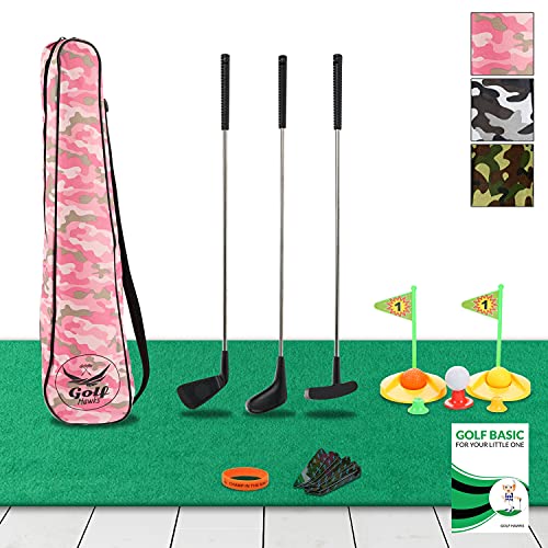 (Lab Tested) - Premium Kids Golf Clubs 3-5 - Kids Golf Set - Toy Golf Set - Toddler Golf Set - Golf Toys for Kids - Mini Golf Set - Baby Toddler Golf Clubs - Plastic Play Golf Clubs - Age 2 3 4 5 6