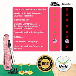 (Lab Tested) - Premium Kids Golf Clubs 3-5 - Kids Golf Set - Toy Golf Set - Toddler Golf Set - Golf Toys for Kids - Mini Golf Set - Baby Toddler Golf Clubs - Plastic Play Golf Clubs - Age 2 3 4 5 6