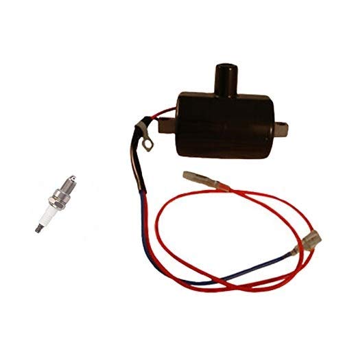 PARTSRUN High Performance Ignition Coil Module + Spark Plug For EZGO Golf Cart OEM 23782-G1 1981-1994 EPIGC102,ZF113-DHHS