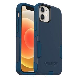 otterbox commuter series case for iphone 12 mini - bespoke way (blazer blue/stormy seas blue)