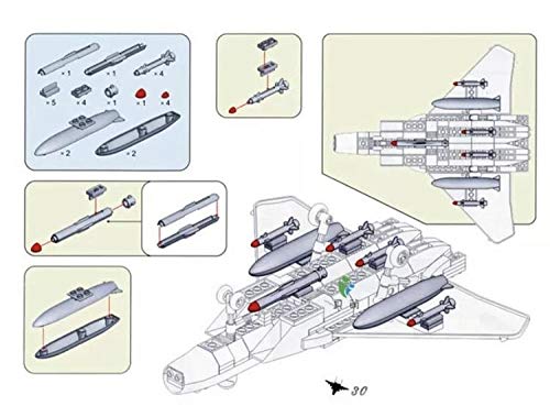 General Jim's Military Building Blocks Plane - F-15 Eagle Fighter Model Building Blocks Toy Plane - F15 Model Plane Play Set Great for Teens and Adults