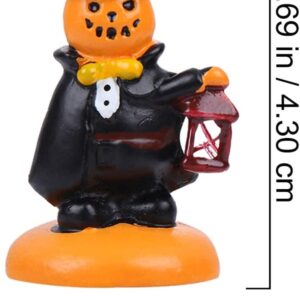 WINOMO 3Pcs Halloween Pumpkin Figurine Decorations,Halloween Pumpkin & Ghost Statue for Halloween Christmas Birthday Decor