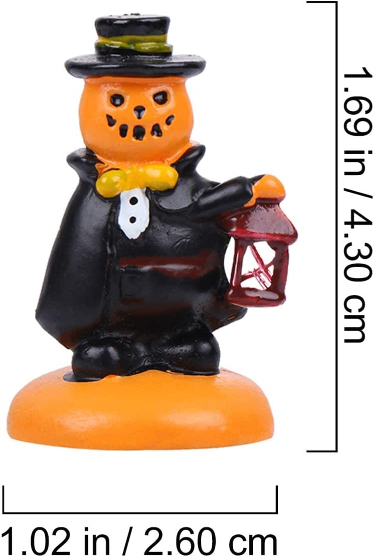 WINOMO 3Pcs Halloween Pumpkin Figurine Decorations,Halloween Pumpkin & Ghost Statue for Halloween Christmas Birthday Decor