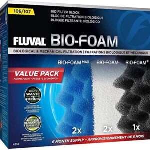 Fluval 106/107 Bio Foam Value Pack, Replacement Aquarium Filter Media