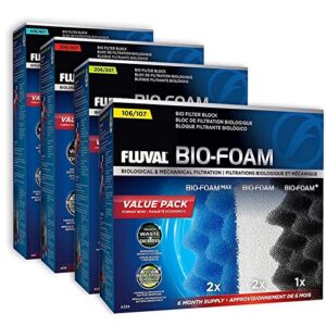 Fluval 106/107 Bio Foam Value Pack, Replacement Aquarium Filter Media