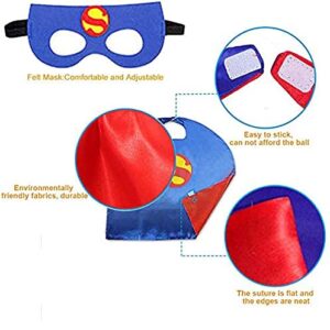 Superhero Themed Birthday Party Supplies Kid's Cosplay Game Costume Avenger Capes & Mask Happy Birthday Banner Balloons Decorations Perfect for Boys and Girls Birthday Party,Super Hero Party Favors