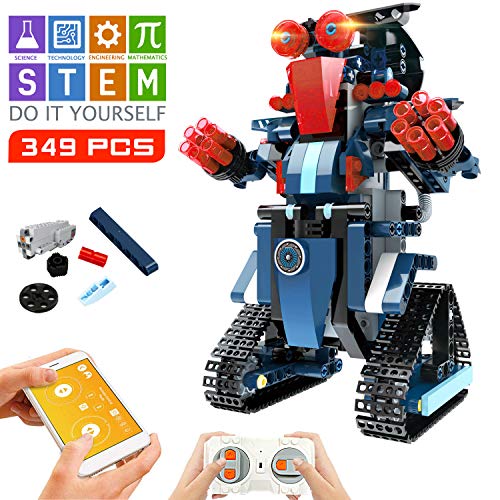 STEM Robot Toys for Kids, Science Building Block Kit for Boy and Girl, Educational Remote Control Toy with App Control for Learning for 8 9 10 11 12 13 Year Old Boys and Girls (Dark Blue)