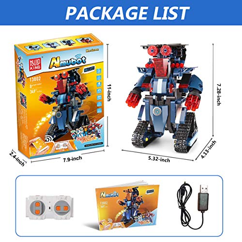 STEM Robot Toys for Kids, Science Building Block Kit for Boy and Girl, Educational Remote Control Toy with App Control for Learning for 8 9 10 11 12 13 Year Old Boys and Girls (Dark Blue)