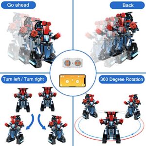 STEM Robot Toys for Kids, Science Building Block Kit for Boy and Girl, Educational Remote Control Toy with App Control for Learning for 8 9 10 11 12 13 Year Old Boys and Girls (Dark Blue)