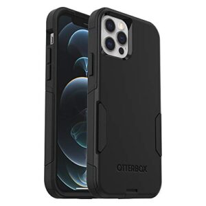 otterbox iphone 12 & iphone 12 pro commuter series case - black, slim & tough, pocket-friendly, with port protection