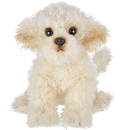 Bearington Bisquit Plush Labradoodle Stuffed Animal Puppy Dog, 13 Inch