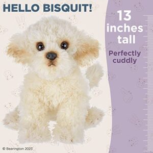 Bearington Bisquit Plush Labradoodle Stuffed Animal Puppy Dog, 13 Inch