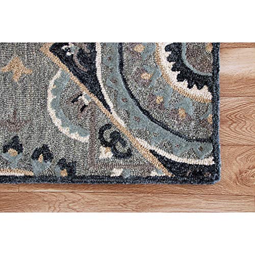 Lr Home Ox Bay Constance Multi Traditional Medallion Organic Wool Indoor Hearth Area Rug