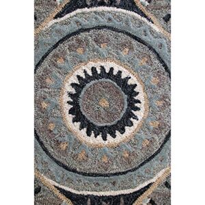 Lr Home Ox Bay Constance Multi Traditional Medallion Organic Wool Indoor Hearth Area Rug