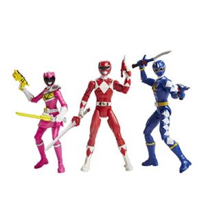 Power Rangers Beast Morphers Special Episode 3-Pack Action Figure Toys Dino Thunder Blue Ranger, Mighty Morphin Red Ranger, Dino Charge Pink Ranger (Amazon Exclusive)