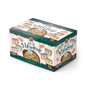 weruva classic stews cat food, spoil me stewpid! variety pack, 3oz can (pack of 18)