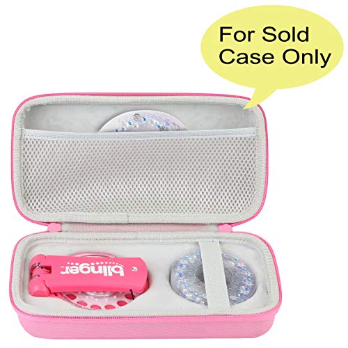 co2CREA Hard Case Replacement for Blinger Ultimate Set Glam Collection Refill Gems Bedazzler Kit with Rhinestones Hair Gems Nail Jewels, Pink Case