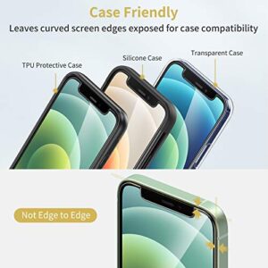 UNBREAKcable 3-Pack Screen Protector for iPhone 12 Mini, Double Shatterproof Tempered Glass [Easy Installation] [9H Hardness] [99.99% HD Clear] [Case Friendly] for iPhone 12 Mini (5.4- Inch)