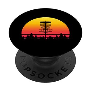 retro disc golf graphic design - vintage frisbee player gift popsockets popgrip: swappable grip for phones & tablets