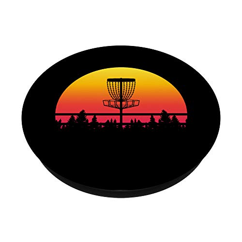 Retro Disc Golf Graphic Design - Vintage Frisbee Player Gift PopSockets PopGrip: Swappable Grip for Phones & Tablets