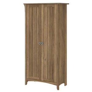 bush furniture salinas kitchen pantry cabinet with doors, reclaimed pine