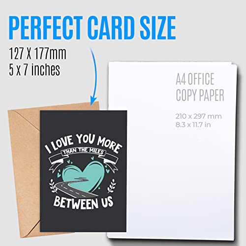 Long Distance Card for boyfriend, girlfriend, wife, husband. | Original card with envelope for long distance relationship or friendship | Unique present for someone who is going away