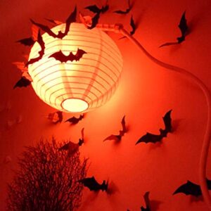 Halloween Decor 3D Bats,4 Different Sizes DIY Halloween Decorations Bat Stickers,PVC Cute Realistic Bats for Indoor,Porch,Front Door,Bedroom,and Office Halloween Party Supplies