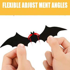 Halloween Decor 3D Bats,4 Different Sizes DIY Halloween Decorations Bat Stickers,PVC Cute Realistic Bats for Indoor,Porch,Front Door,Bedroom,and Office Halloween Party Supplies