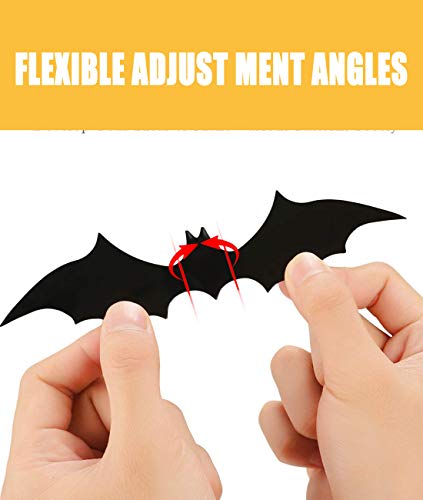 Halloween Decor 3D Bats,4 Different Sizes DIY Halloween Decorations Bat Stickers,PVC Cute Realistic Bats for Indoor,Porch,Front Door,Bedroom,and Office Halloween Party Supplies