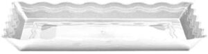 plastic rectangular wave serving tray - 9"x13" | white | 1 pc