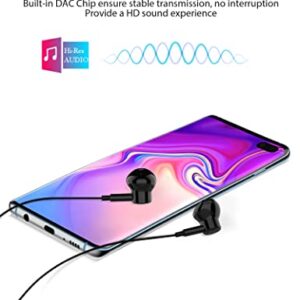 APETOO USB C Headphones for Samsung S22 S23 Ultra S21 S20 FE A53 Note 10 Plus,Magnetic USB Type C Earphones Wired Earbuds with Mic HiFi Stereo Noise Canceling for iPad Pro Pixel 7 6 Pro 6a 5 OnePlus 9