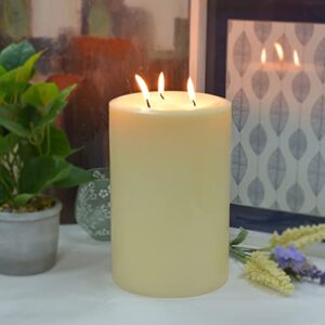 6 x 9 Inch Ivory Pillar Candle