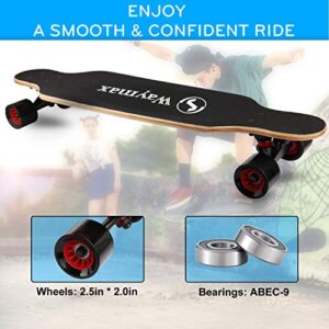 Longboard Skateboard Complete - 31 Inch Pro Small Longboard for Hybrid, Freestyle, Carving, Cruising and Downhill with All-in-one T-Tool