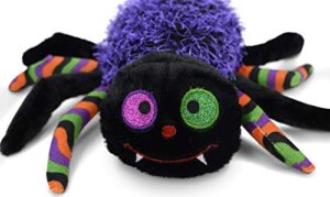gitzy 7" plush halloween stuffed animal cute spider (purple)