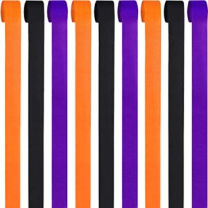 984 feet totally crepe paper streamers halloween party crepe paper roll orange purple black streamers for halloween decorations party supplies, 12 rolls