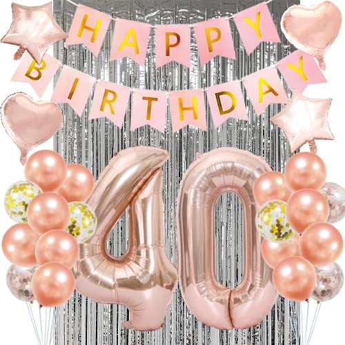 40th Birthday Decorations For Women 40th Birthday Balloons 40th Birthday Party Decorations