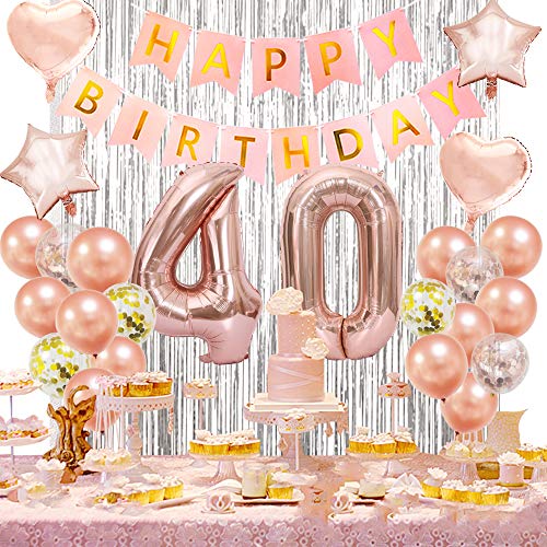 40th Birthday Decorations For Women 40th Birthday Balloons 40th Birthday Party Decorations