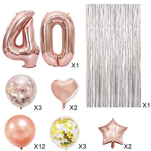 40th Birthday Decorations For Women 40th Birthday Balloons 40th Birthday Party Decorations