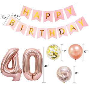 40th Birthday Decorations For Women 40th Birthday Balloons 40th Birthday Party Decorations
