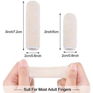 50 Pieces Finger Cots, Finger Toe Sleeves, Thumb Protector, Fingertips Protective, Cushion, Moisture-Wicking (Short 2 Inch and Long 3 Inch)