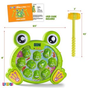 Play22 Whack A Frog Game - Interactive Whack A Frog Game for Toddler, Learning, Active, Early Developmental Toy, Fun Gift Boys and Girls, 2 Hammers Included - Original