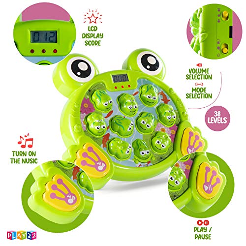 Play22 Whack A Frog Game - Interactive Whack A Frog Game for Toddler, Learning, Active, Early Developmental Toy, Fun Gift Boys and Girls, 2 Hammers Included - Original